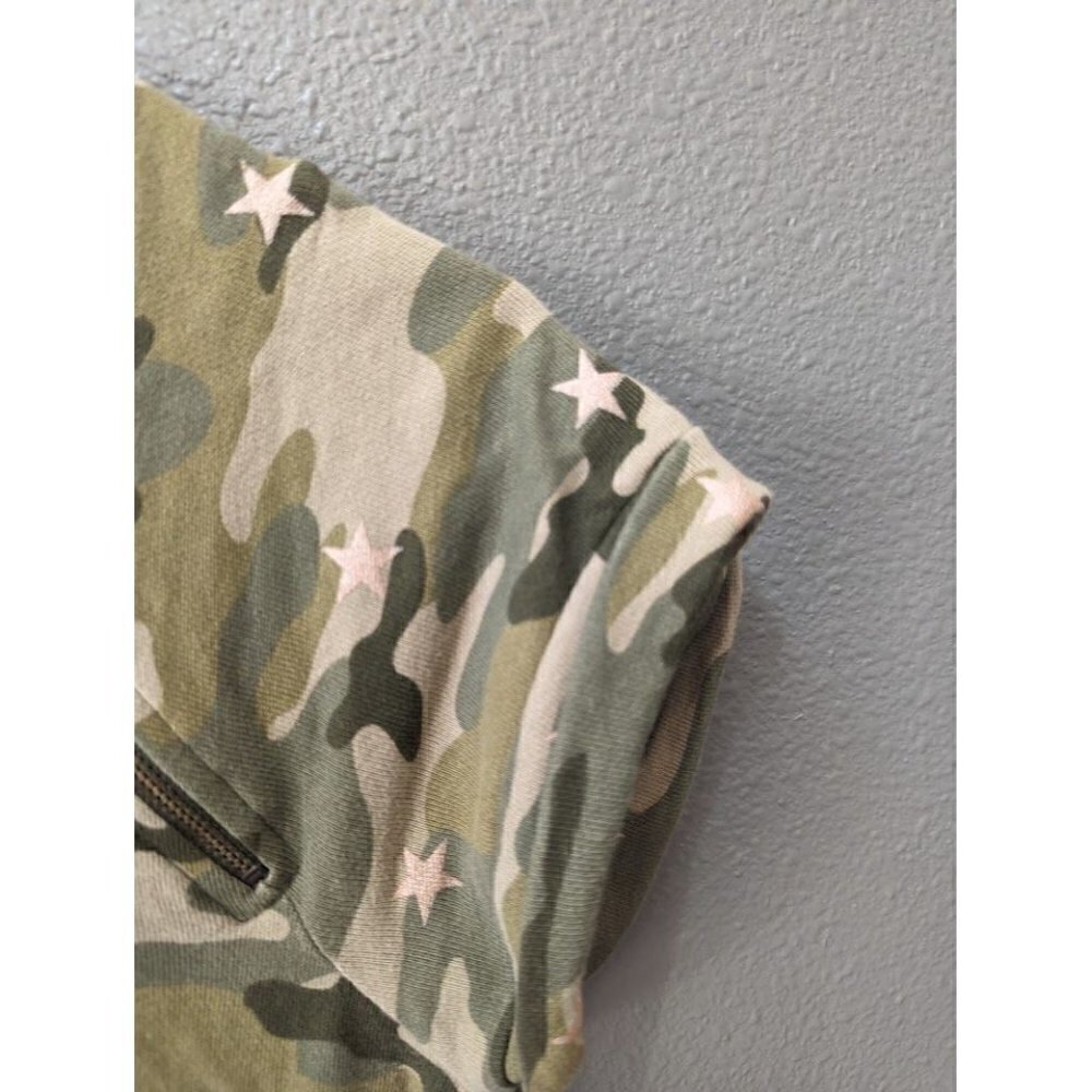 Gap Camo Shirt Dress Green Casual Short Sleeve 100% Cotton Girl’s Size XL - Picture 3 of 7